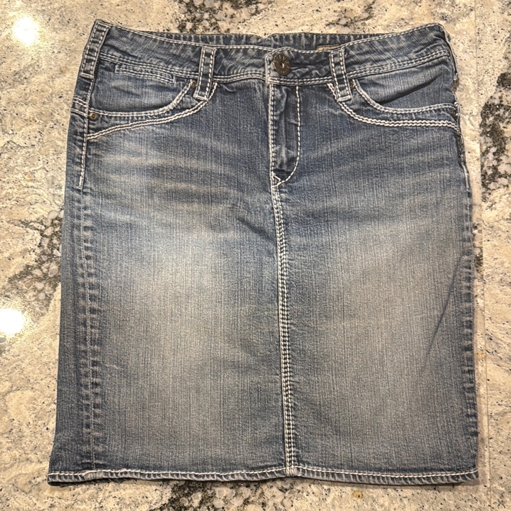 Denim Pencil Skirt - Silver Jeans Co.